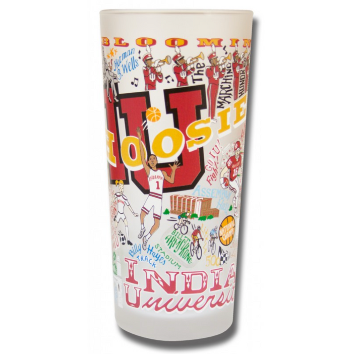 Indiana University Collegiate Frosted Glass Tumbler