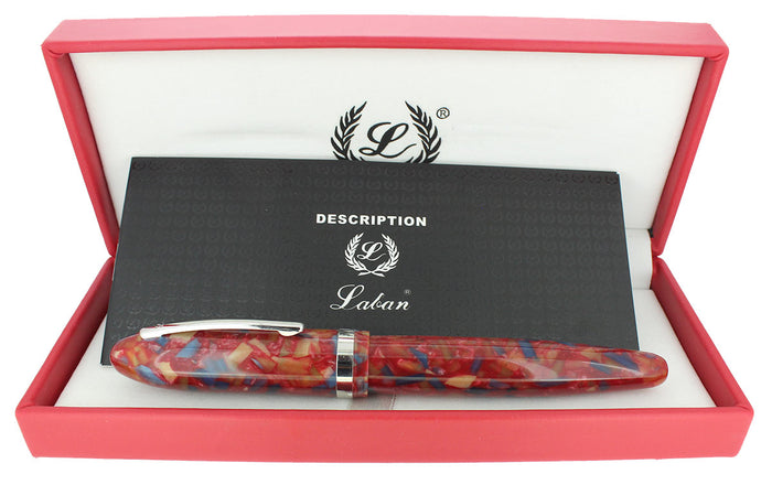 LABAN MENTO CELEBRATION RED MEDIUM NIB FOUNTAIN PEN MINT NEVER INKED NEW OLD STOCK OFFERED BY ANTIQUE DIGGER