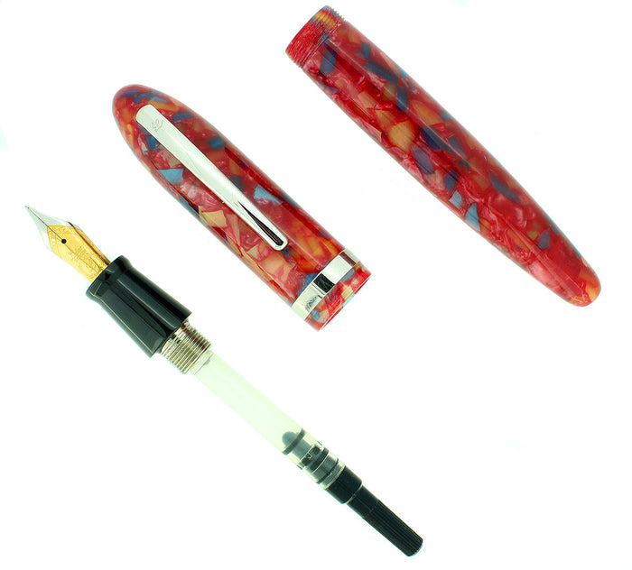 LABAN MENTO CELEBRATION RED MEDIUM NIB FOUNTAIN PEN MINT NEVER INKED NEW OLD STOCK OFFERED BY ANTIQUE DIGGER