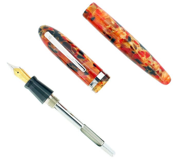 LABAN MENTO PUMPKIN TERRAZZO MEDIUM NIB FOUNTAIN PEN MINT NEVER INKED NEW OLD STOCK OFFERED BY ANTIQUE DIGGER