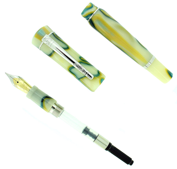 LABAN SCEPTER GREEN ELECTRIC MEDIUM NIB FOUNTAIN PEN MINT NEVER INKED NEW OLD STOCK OFFERED BY ANTIQUE DIGGER
