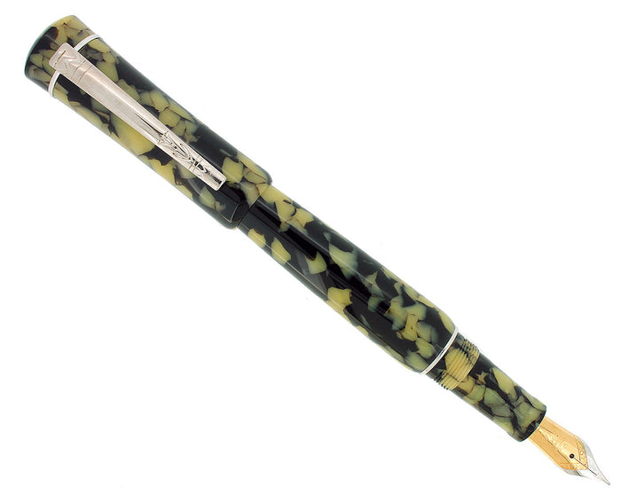 LABAN SCEPTER TERRAZZO MARBLE MEDIUM NIB FOUNTAIN PEN NEVER INKED NEW OLD STOCK OFFERED BY ANTIQUE DIGGER