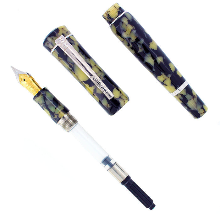 LABAN SCEPTER TERRAZZO MARBLE MEDIUM NIB FOUNTAIN PEN NEVER INKED NEW OLD STOCK OFFERED BY ANTIQUE DIGGER