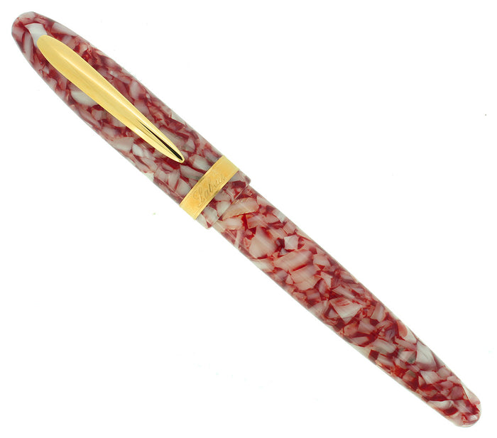 LABAN TAROKO AZALEA RED FINE NIB FOUNTAIN PEN MINT NEVER INKED NEW OLD STOCK OFFERED BY ANTIQUE DIGGER