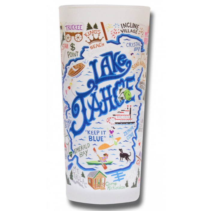 Lake Tahoe Frosted Glass Tumbler