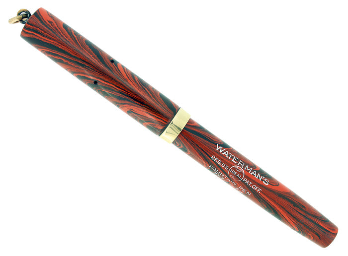 LATE 1920S WATERMAN 52 1/2V RIPPLE RIPPLE F-BBB 1.85MM FLEX NIB FOUNTAIN PEN RESTORED OFFERED BY ANTIQUE DIGGER