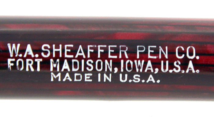 LATE 1930s SHEAFFER LONG SLENDER BALANCE CARMINE RED FOUNTAIN PEN RESTORED OFFERED BY ANTIQUE DIGGER
