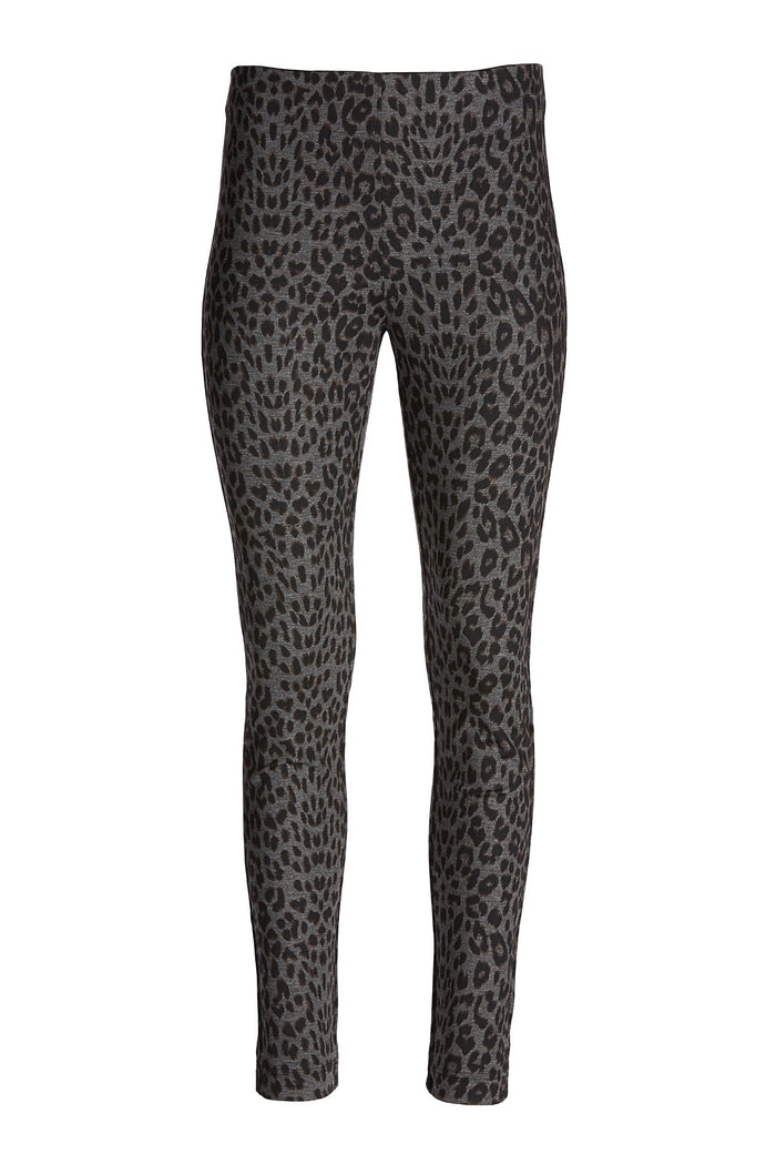 Leopard Ponte Legging Heather Gray