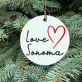 Love Sonoma Ceramic Ornament