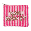 Mahj Money Coin Purse - Pink Striped