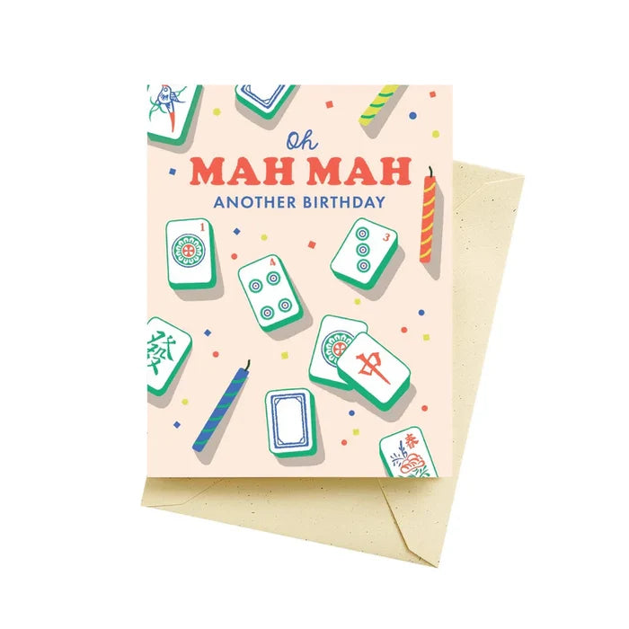 Mahjong Birthday Card