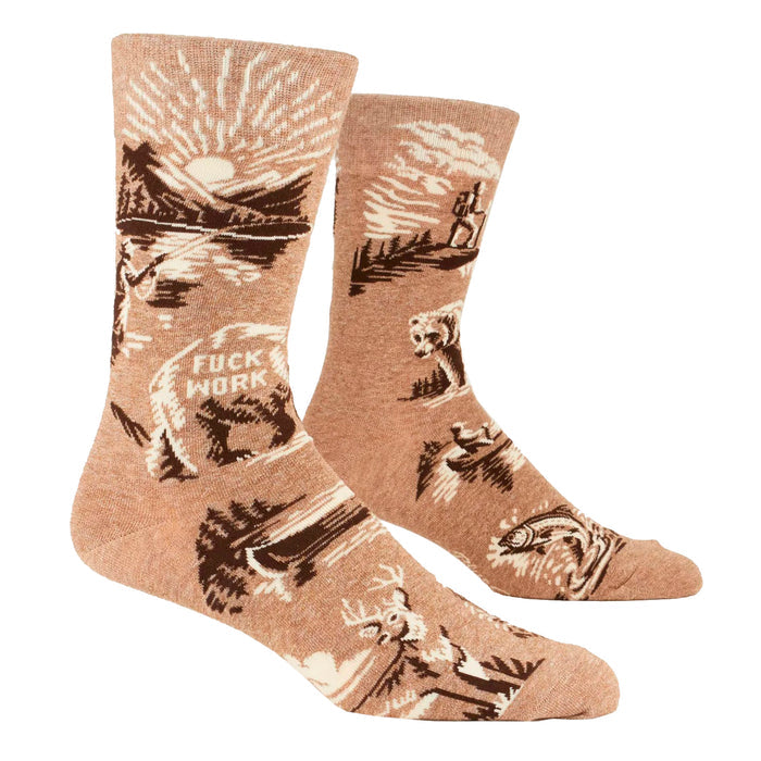 Men's Crew Socks - Fuck Work