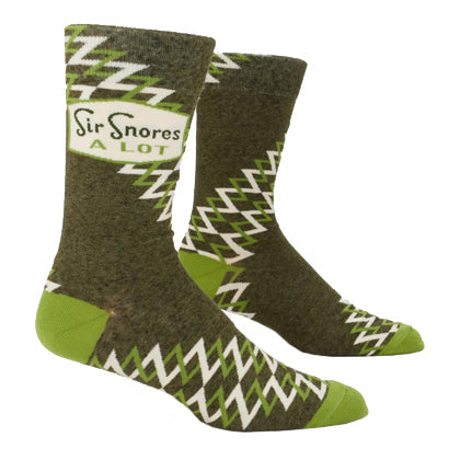 Men's Crew Socks - Sir Snores A Lot