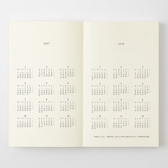 Midori MD Notebook Diary - B6 Slim