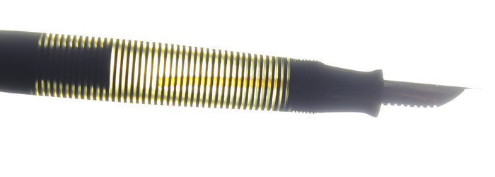 MINT 1946 PARKER VACUMATIC MAJOR JET BLACK FOUNTAIN PEN RESTORED MINT
