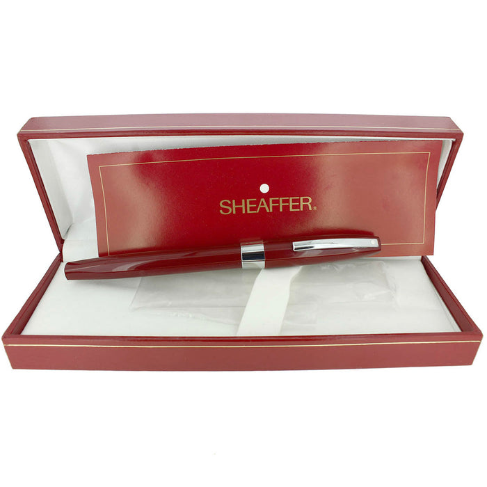 MINT 1994 SHEAFFER TRIUMPH IMPERIAL BURGUNDY FINE NIB FOUNTAIN PEN NEVER INKED  OFFERED BY ANTIQUE DIGGER