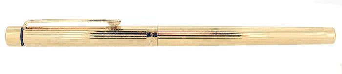 MINT C1992 SHEAFFER TARGA SLIMLINE GOLD FLUTED FOUNTAIN PEN NEVER INKED OFFERED BY ANTIQUE DIGGER