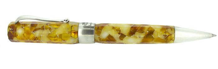 MONTEGRAPPA HARMONY BASSANO PARCHMENT STERLING TRIM ROLLERBALL PEN OFFERED BY ANTIQUE DIGGER