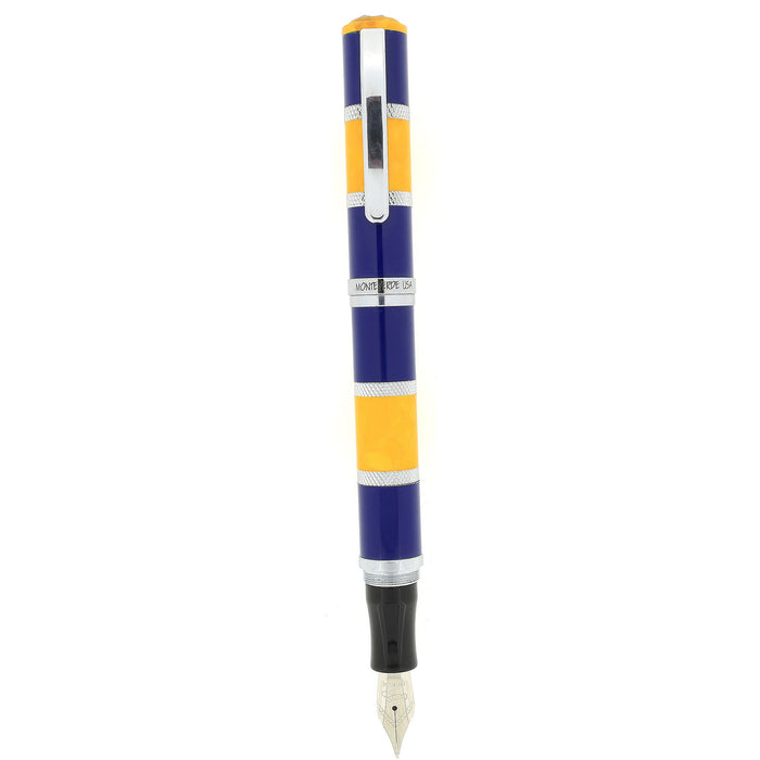 MONTEVERDE REGATTA BLUE AND YELLOW MEDIUM NIB FOUNTAIN PEN OFFERED BY ANTIQUE DIGGER