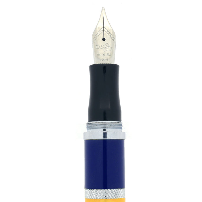 MONTEVERDE REGATTA BLUE AND YELLOW MEDIUM NIB FOUNTAIN PEN OFFERED BY ANTIQUE DIGGER