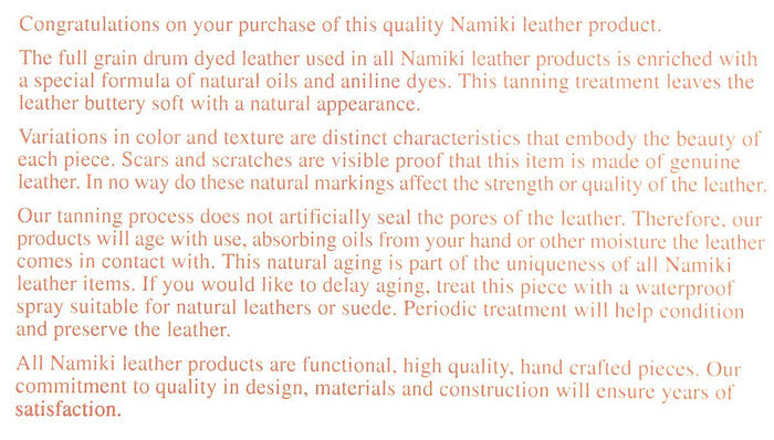 NAMIKI NEW IN BOX 3-PEN COGNAC LEATHER CASE MADE IN JAPAN UNUSED MINT CONDITION OFFERED BY ANTIQUE DIGGER