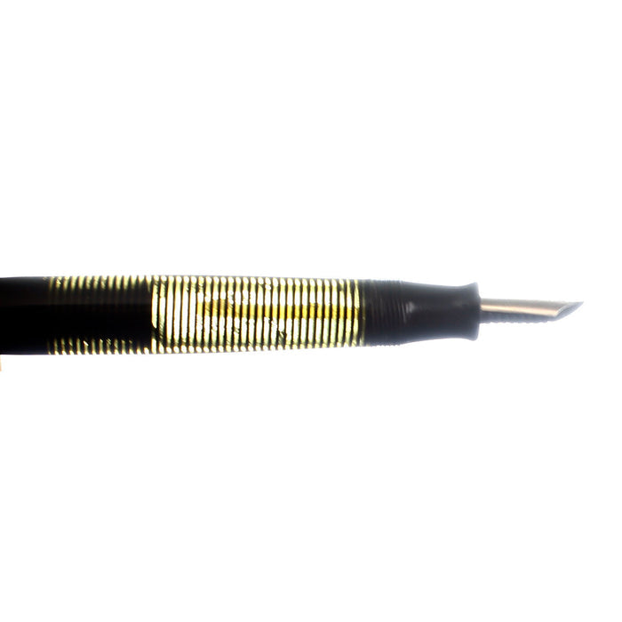 NEAR MINT 1946 PARKER VACUMATIC JET BLACK SINGLE JEWEL FOUNTAIN PEN RESTORED OFFERED BY ANTIQUE DIGGER