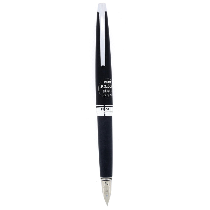 NEVER INKED 1975 PILOT MYU 25 MATTE BLACK CHROME TRIM FINE NIB FOUNTAIN PEN STICKERED OFFERED BY ANTIQUE DIGGER