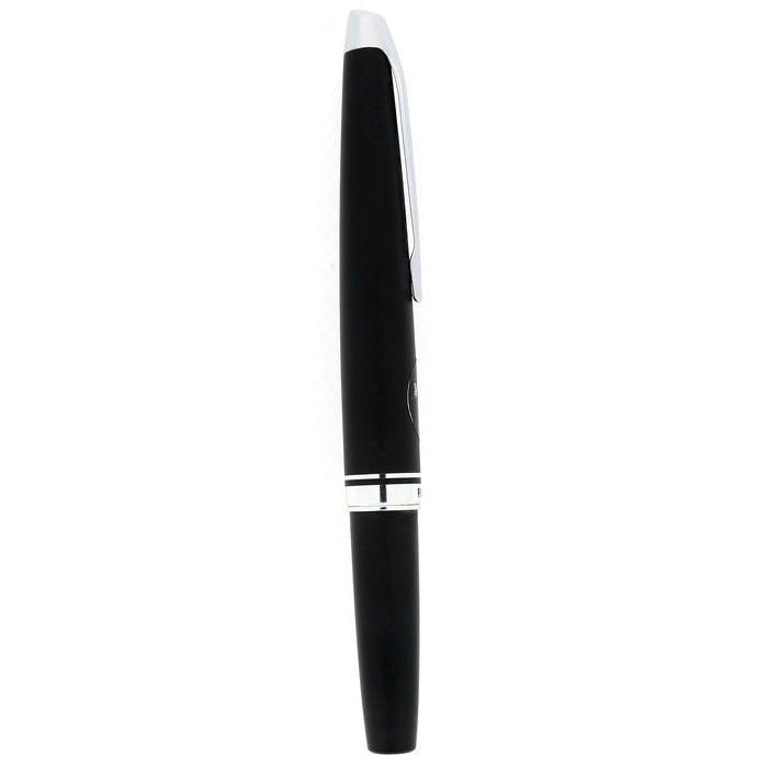 NEVER INKED 1975 PILOT MYU 25 MATTE BLACK CHROME TRIM FINE NIB FOUNTAIN PEN STICKERED OFFERED BY ANTIQUE DIGGER