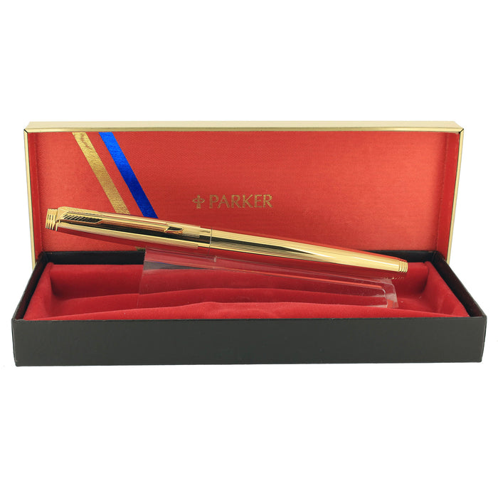 1978 PARKER 75 IMPERIAL 14K FINE NIB FOUNTAIN PEN NEW IN BOX OFFERED BY ANTIQUE DIGGER