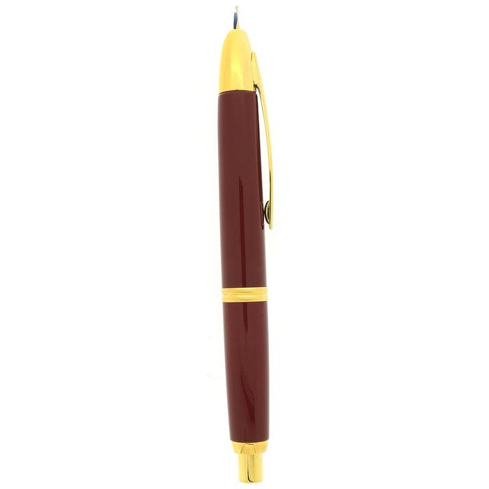 NEVER INKED 2002 PILOT RED & GOLD VANISHING POINT 14K MEDIUM NIB FOUNTAIN PEN NEW IN BOX OFFERED BY ANTIQUE DIGGER