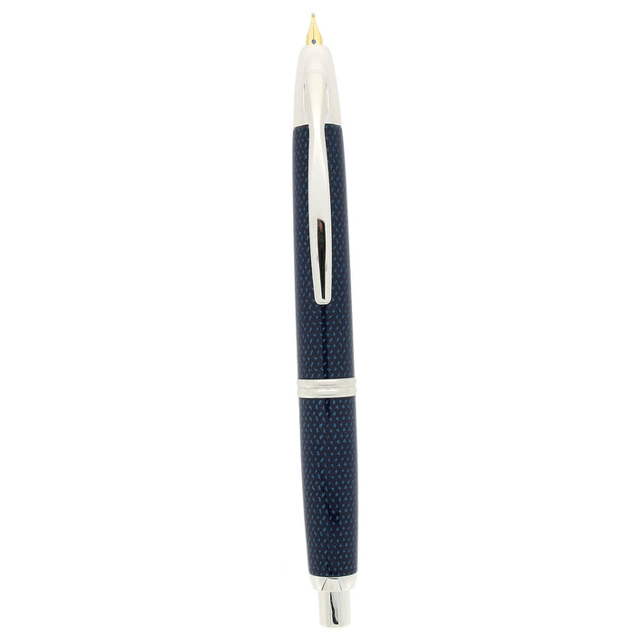 NEVER INKED 2004 PILOT BLUE CARBONESQUE VANISHING POINT 14K MEDIUM NIB FOUNTAIN PEN NEW IN BOX OFFERED BY ANTIQUE DIGGER
