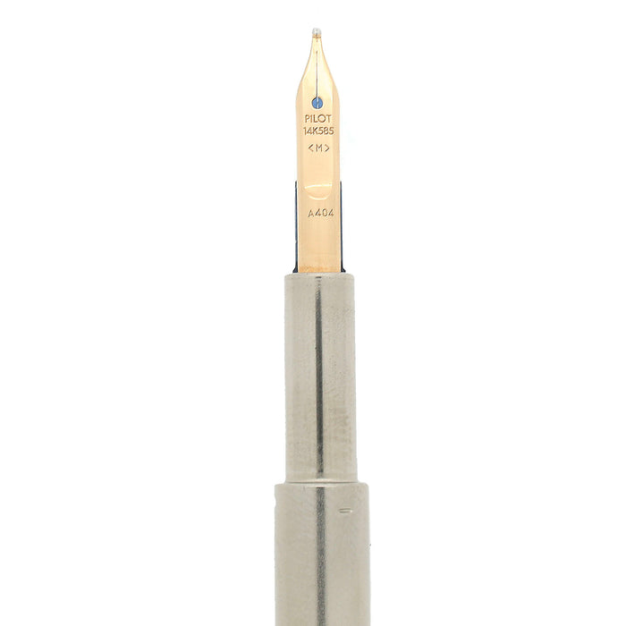 NEVER INKED 2004 PILOT BLUE CARBONESQUE VANISHING POINT 14K MEDIUM NIB FOUNTAIN PEN NEW IN BOX OFFERED BY ANTIQUE DIGGER