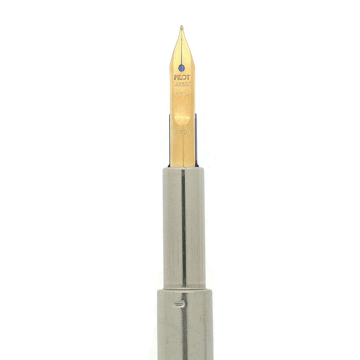 NEVER INKED 2004 PILOT CHROME VANISHING POINT 14K FINE NIB FOUNTAIN PEN NEW IN BOX OFFERED BY ANTIQUE DIGGER