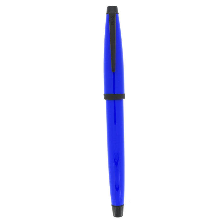 NEW IN BOX 1990S CROSS SOLO ROYAL BLUE BLACK TRIM FOUNTAIN PEN OFFERED BY ANTIQUE DIGGER