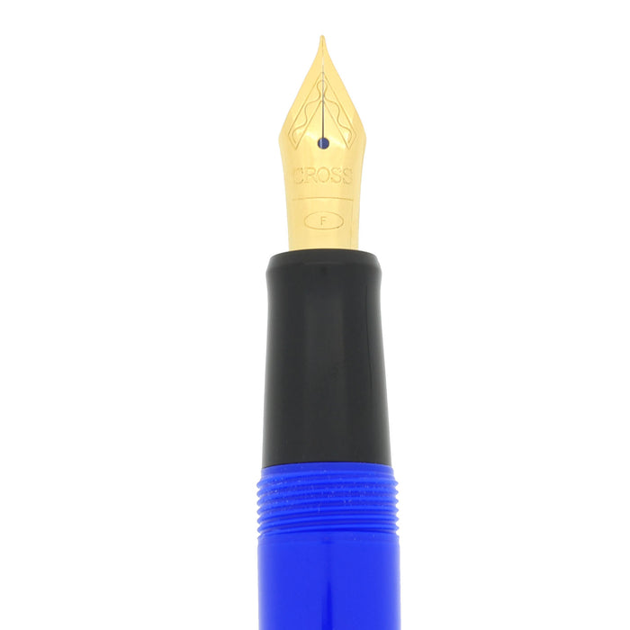 NEW IN BOX 1990S CROSS SOLO ROYAL BLUE BLACK TRIM FOUNTAIN PEN OFFERED BY ANTIQUE DIGGER