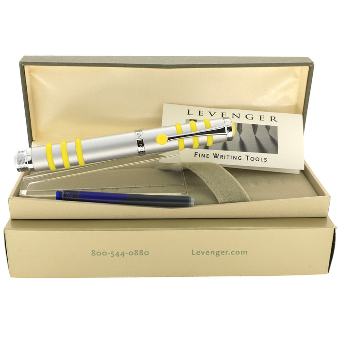 NEW IN BOX 2013 LEVENGER LS3 YELLOW MEDIUM NIB FOUNTAIN PEN NEVER INKED OFFERED BY ANTIQUE DIGGER