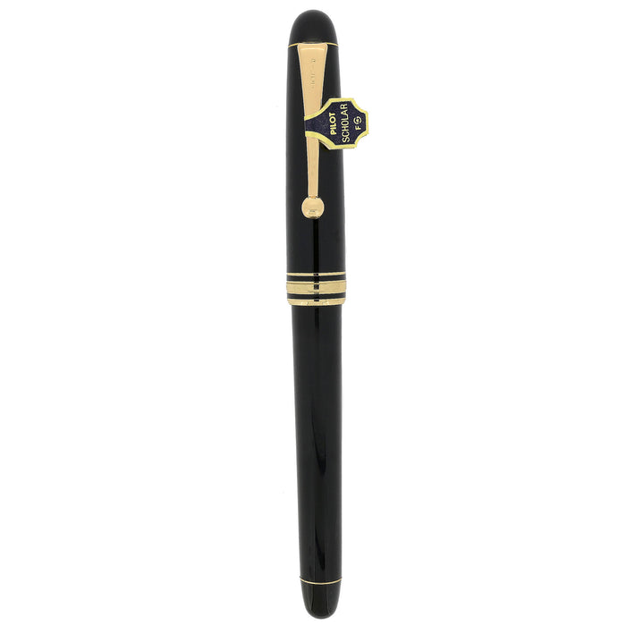 NEW OLD STOCK 1980S PILOT SCHOLAR BLACK RESIN FINE NIB FOUNTAIN PEN OFFERED BY ANTIQUE DIGGER