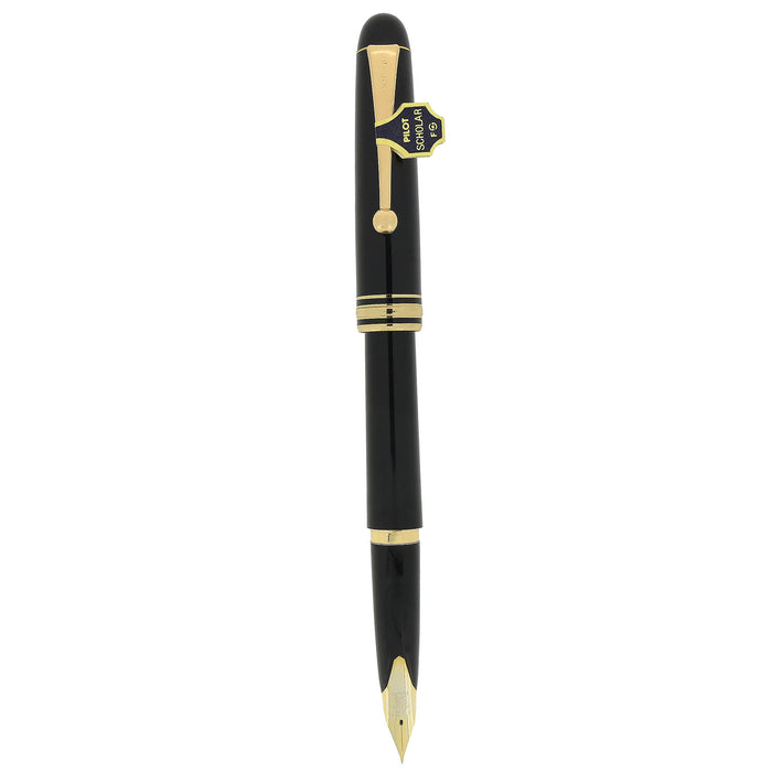 NEW OLD STOCK 1980S PILOT SCHOLAR BLACK RESIN FINE NIB FOUNTAIN PEN OFFERED BY ANTIQUE DIGGER