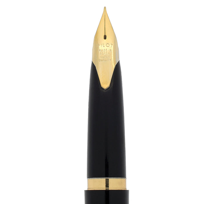 NEW OLD STOCK 1980S PILOT SCHOLAR BLACK RESIN FINE NIB FOUNTAIN PEN OFFERED BY ANTIQUE DIGGER