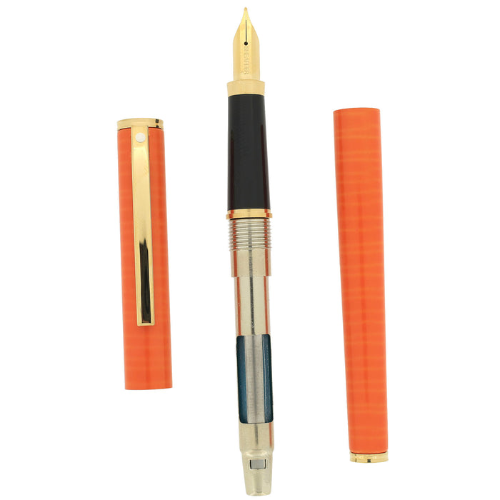 NEW OLD STOCK 1993 SHEAFFER FASHION II CADMIUM YELLOW FOUNTAIN PEN NEVER INKED OFFERED BY ANTIQUE DIGGER