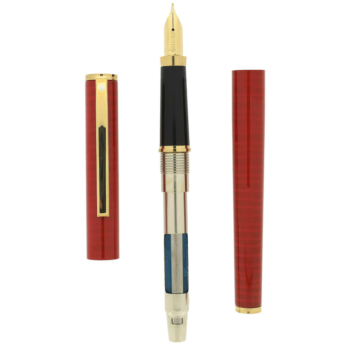 1993 SHEAFFER FASHION II RED MARBLE MODEL 291 FOUNTAIN PEN NEVER INKED OFFERED BY ANTIQUE DIGGER