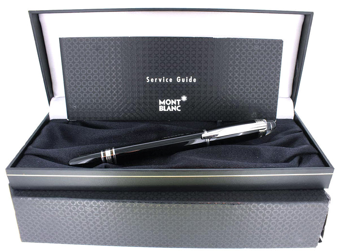 NEW OLD STOCK MONTBLANC STARWALKER PLATINUM TRIM FINELINER ROLLERBALL PEN OFFERED BY ANTIQUE DIGGER