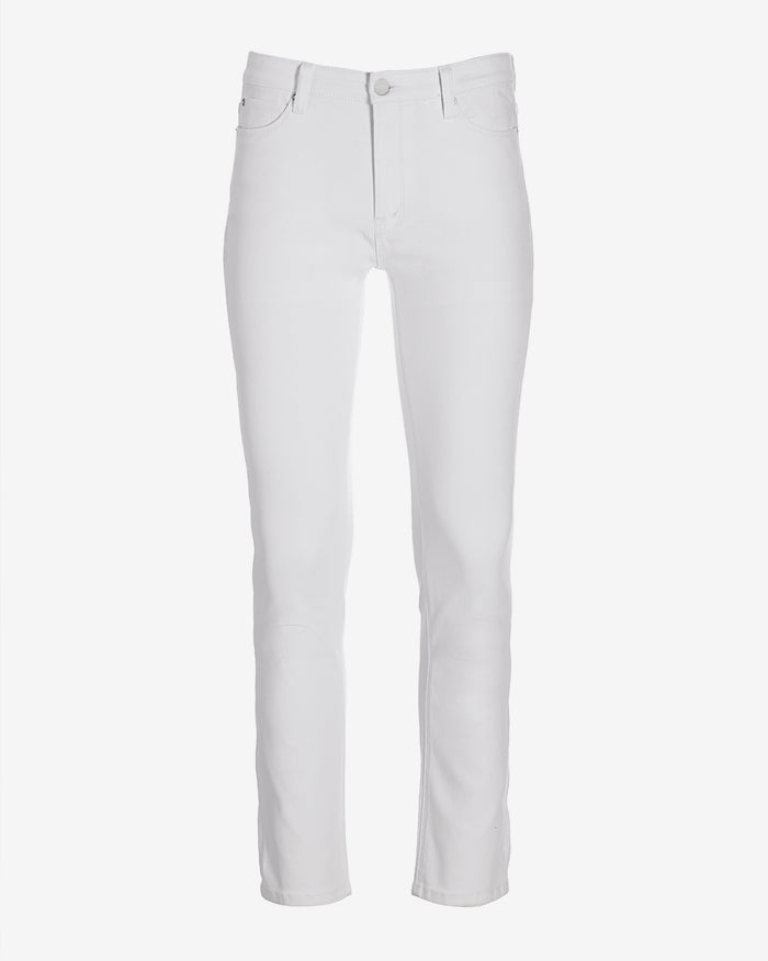 Newport High-Rise Slim Straight-Leg Jean White