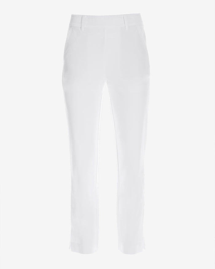 Newport Twill Pull on Crop Pant Pure White