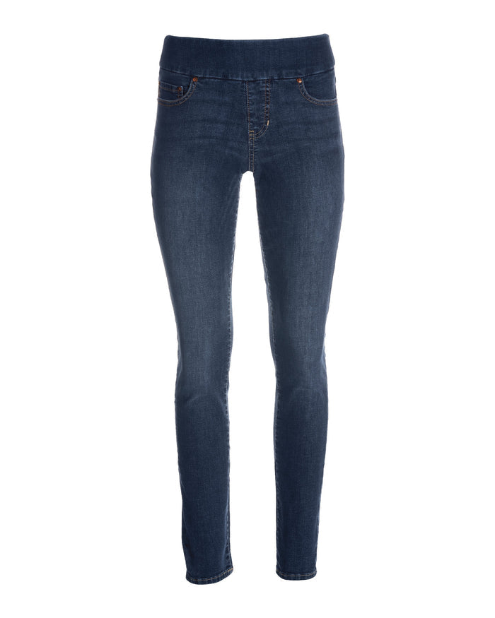 Nora Skinny Pull On Jean Med Wash Denim