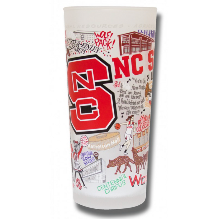 North Carolina State University Collegiate Frosted Glass Tumbler
