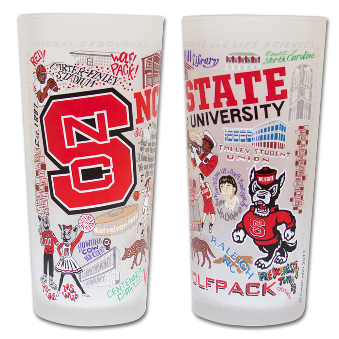 North Carolina State University Collegiate Frosted Glass Tumbler