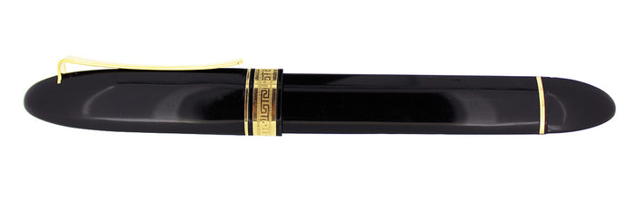 OMAS 360 JET BLACK ROLLERBALL PEN WITH GOLD TRIM NEW OLD STOCK WITH BOX AND PAPERWORK OFFERED BY ANTIQUE DIGGER