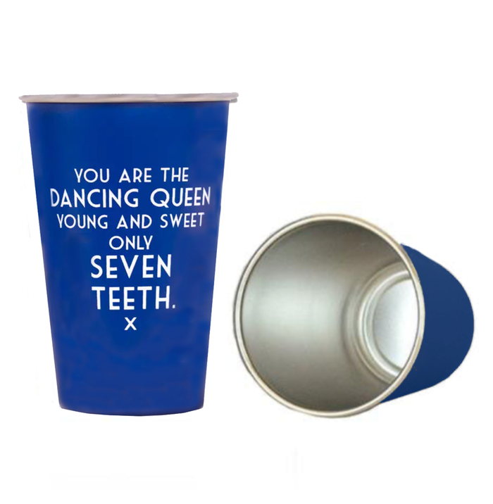 Only Seven Teeth Pint Glass - Blue