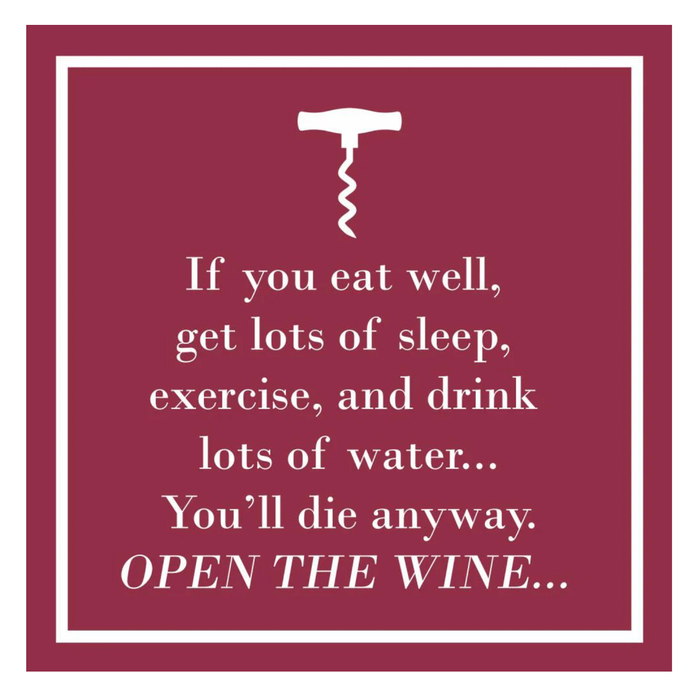 Open the Wine Cocktail Napkins